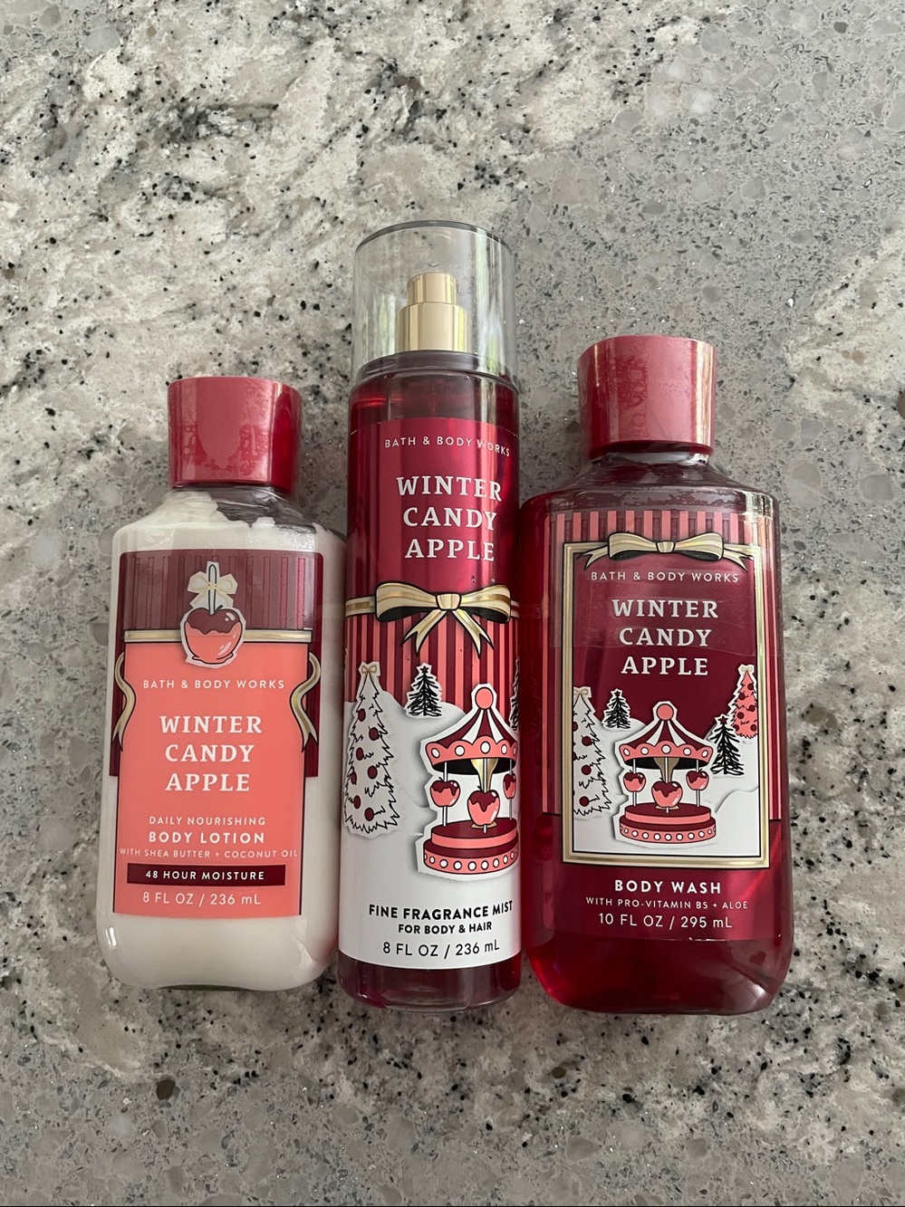 Bath & Body Works Winter Candy Apple Trio